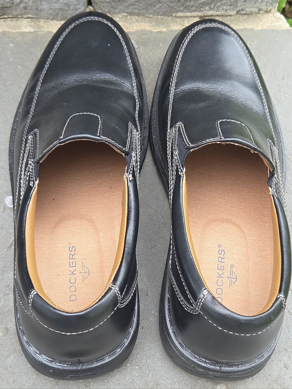 Dockers Calamar Black Leather Mens Dress Shoe Slip-on Loafer Size 8.5M